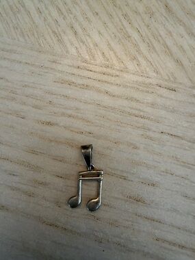 Vintage Music Note Silver 925 Pendant
